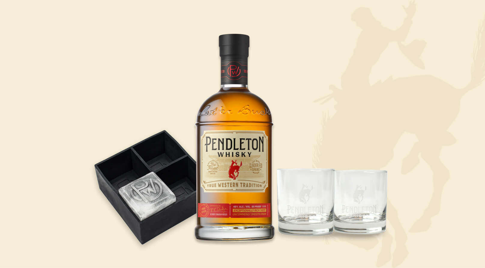 On the Rocks Bundle contains everything dad needs to enjoy a glass of Pendleton® Whisky on the rocks