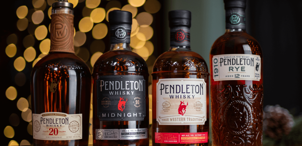 Pendleton Canadian Whisky bottles