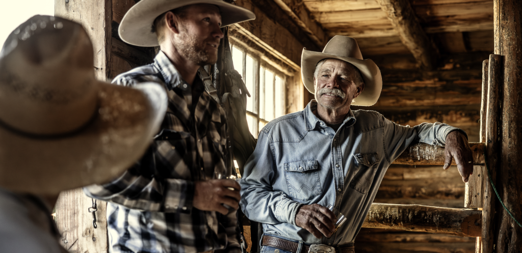 cowboys drinking Pendleton Whisky
